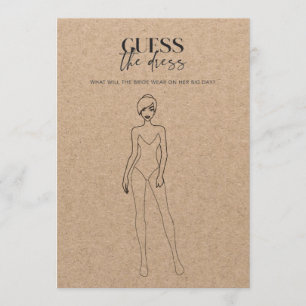 Kraft Paper Wedding Shower adivina el juego del ve