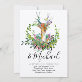Kraft para la invitación de bodas ilustradas de ci