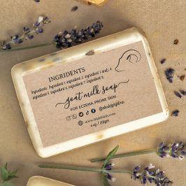 Kraft Pegatina de Rectángulo de etiqueta de jabón 