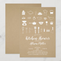 Kraft Stock La Invitación A La Ducha Bridal De Coc