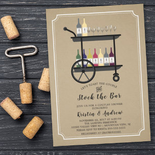 Kraft Stock la invitación a la ducha de las pareja
