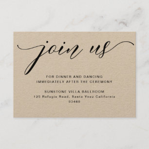 Kraft, Tarjeta de alojamiento para bodas rusticas