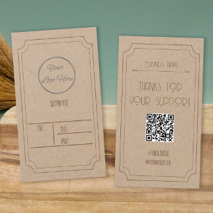 Kraft vintage con el logotipo boutique marca de pr
