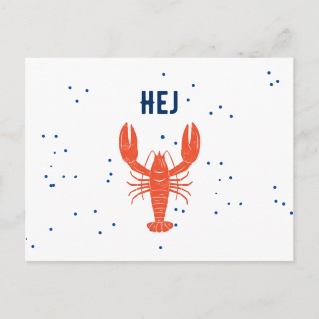 Kräftskiva Hej Hola Tarjeta de felicitación sueca (Anverso)