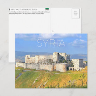 Krak des Chevaliers, tarjeta postal de viaje de Si