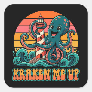 Kraken Me Up divertido adhesivo de faro Kraken