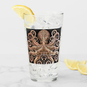 Kraken Steampunk Octopus Ornate Gold y Black