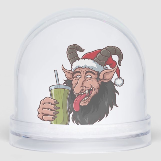 Krampus bebiendo Navidades de Matcha Verde (Anverso)