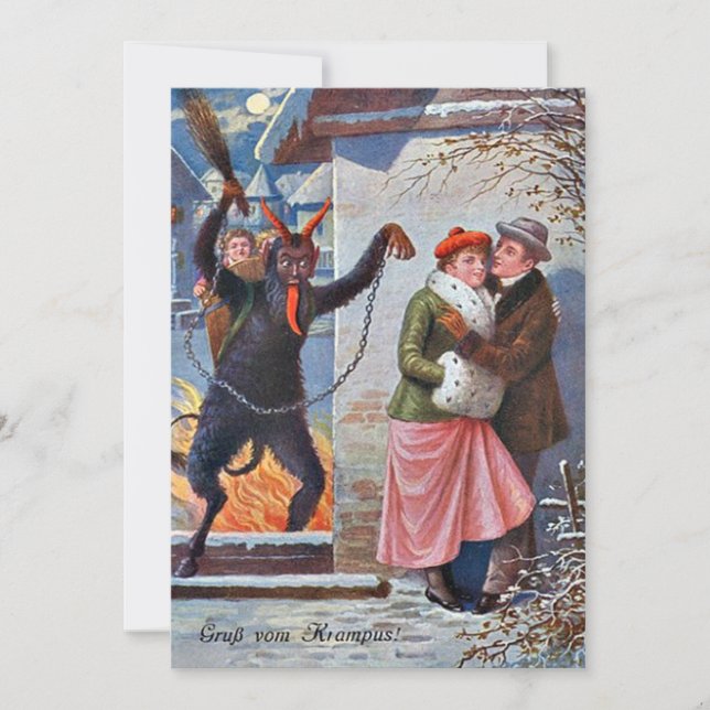 Krampus Castigando A Los Malos Adultos (Anverso)