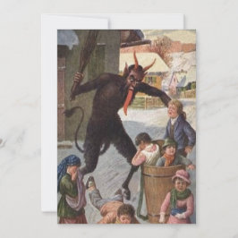 Krampus castigando a niños secuestrados en inviern
