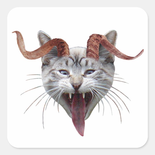 Krampus Cat Pegatina (Anverso)