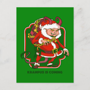 krampus de navidad feo está llegando divertido
