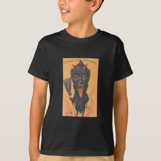 Krampus embroma la camiseta