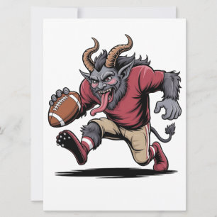 Krampus Jugando Fútbol Navidad Fitness Navidad 