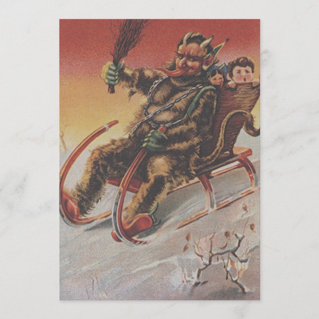 Krampus Kidnapping Children Sleigh (Anverso)