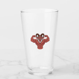 Krampus Navideño Malvado Flexionando Músculos Fitn