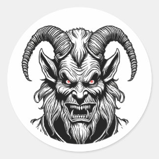 Krampus Pegatina Red Eyes