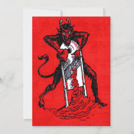 Krampus Rojo Cortando Corazón