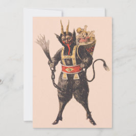 Krampus secuestrando niños con vara