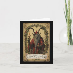 Krampus Tarot Navidades de diseño de tarjetas Seas