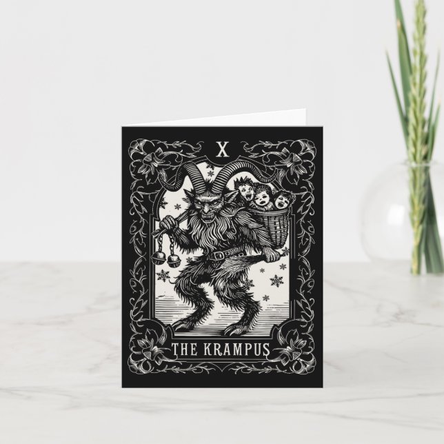 Krampus Tarot Navidades de diseño de tarjetas Seas (Anverso)