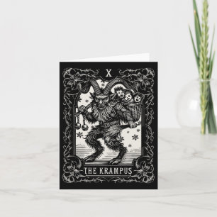 Krampus Tarot Navidades de diseño de tarjetas Seas
