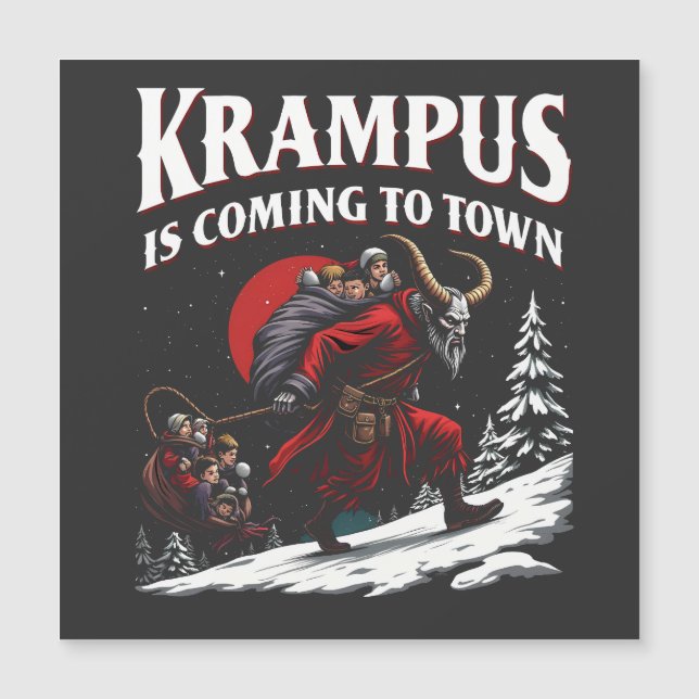 Krampus viene a la ciudad Krampus Navidad (Anverso)
