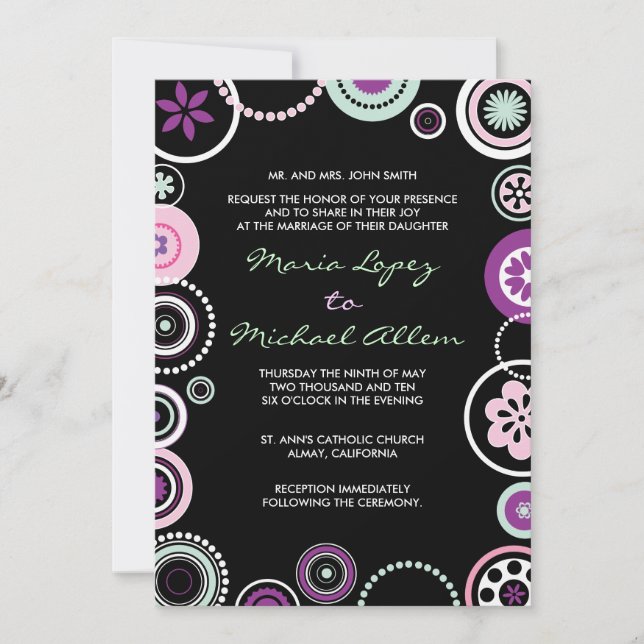 KRAZY POLKA PUNTA Resumen Invitación a la boda (Anverso)