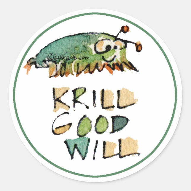 Krill Good Will Navidades Sello para sobres de bal (Anverso)
