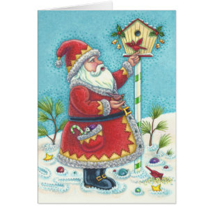 KRIS KRINGLE Y NAVIDADES CARDINALES GRANDES TARJET