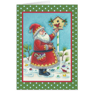 KRIS KRINGLE Y NAVIDADES CARDINALES GRANDES TARJET