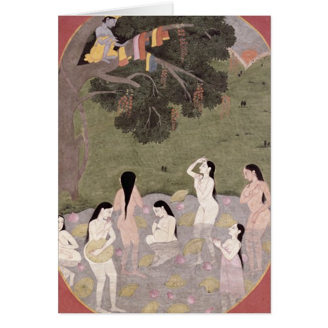 Krishna con la ropa de los chicas de la vaca, (Frente)