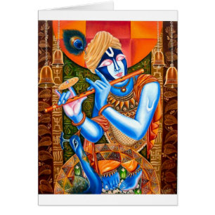 KRISHNA EL EXTRACTO INDIO DEL JUGADOR DE FLAUTA