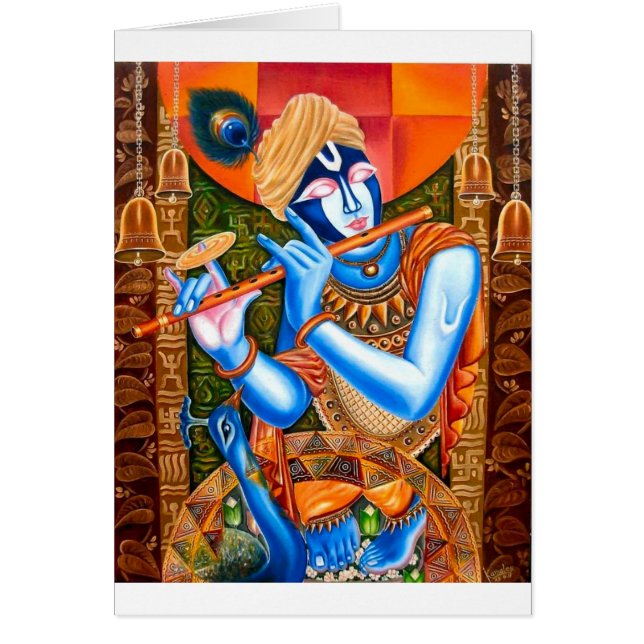 KRISHNA EL EXTRACTO INDIO DEL JUGADOR DE FLAUTA (Frente)