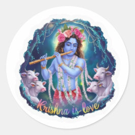 Krishna es Pegatina del amor: Devoción divina
