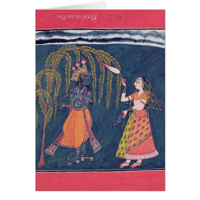 Krishna que toca una flauta, del 'Vahula (Frente)