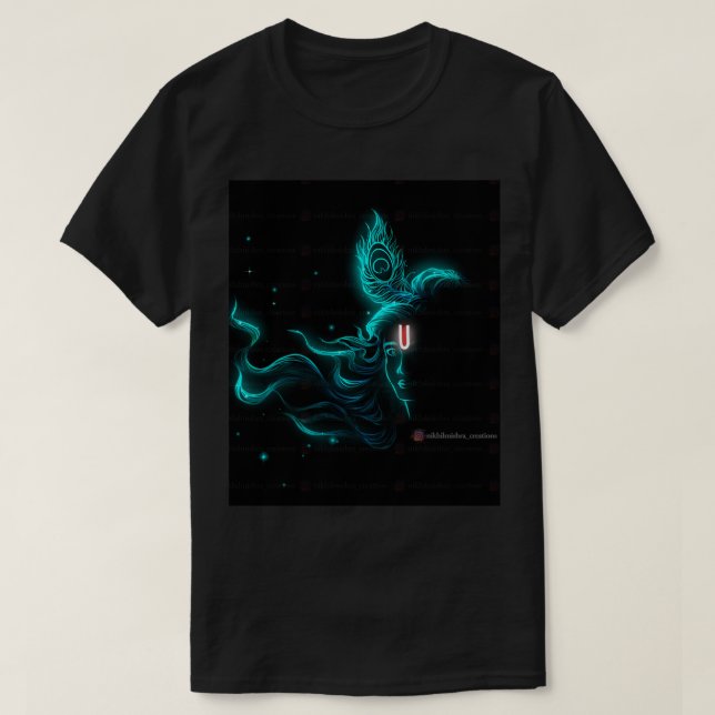Krishna y más Pankh diseñan camisetas para hombres (Diseño del anverso)