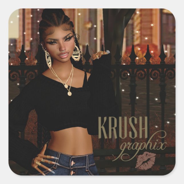 Krush Graphix por Pegatinas de noticias Ahsek 64 (Anverso)