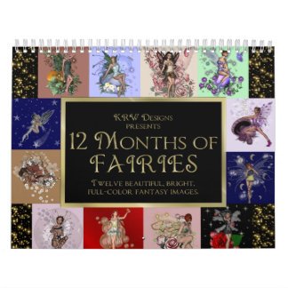 KRW 12 meses del calendario 2011 de las hadas