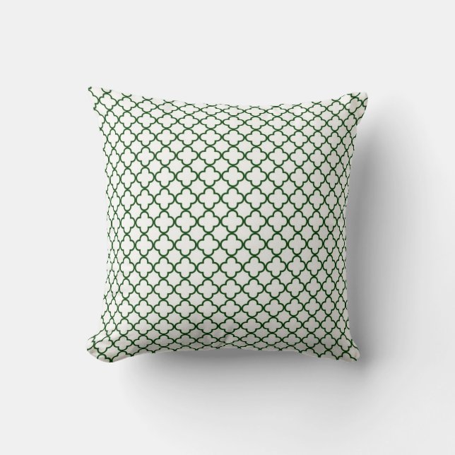 KRW almohada blanca y esmeralda de Park Avenue de (Anverso)