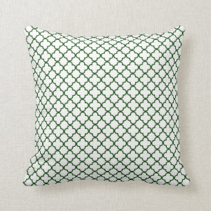 KRW almohada blanca y esmeralda de Park Avenue de