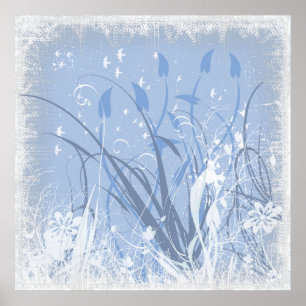 KRW Grunge en azul Toma 2 Posters