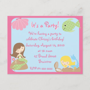 KRW: Invitaciones a fiesta de cumpleaños de sirena