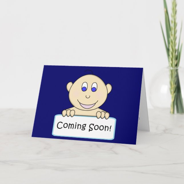 KRW que viene pronto invitación de Baby Shower del (Anverso)