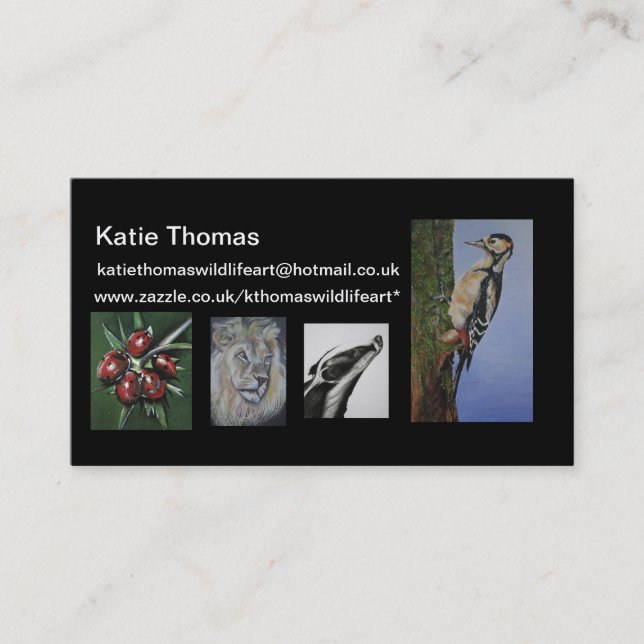 kthomaswildlifeart - tarjeta de visita (Anverso)