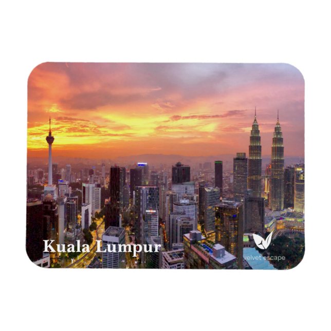 Kuala Lumpur - imán de la fuga de terciopelo (Horizontal)