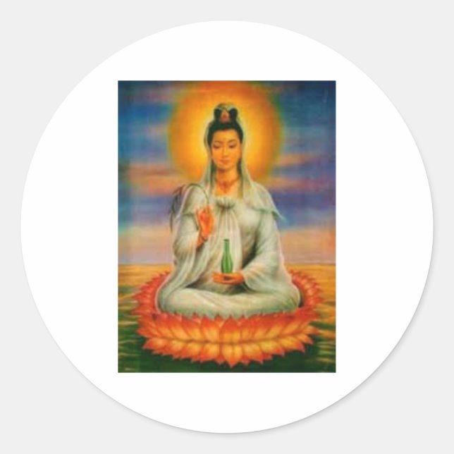 kuan yin pegatina (Anverso)