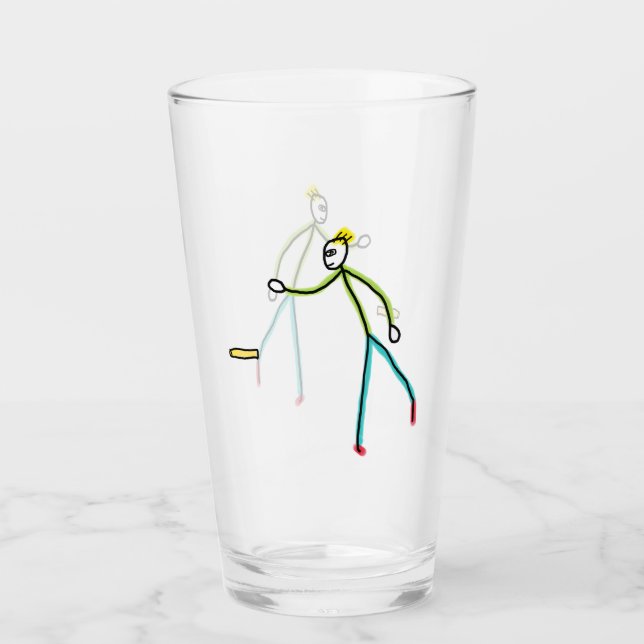 Kubb Playing Stickman (Anverso)