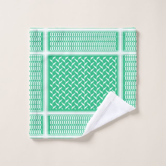 Kufiya palestina gradiente verde (Toallita)