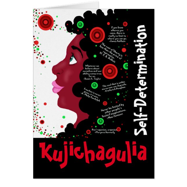 Kujichagulia - Los espíritus de Kwanzaa Notecard (Frente)